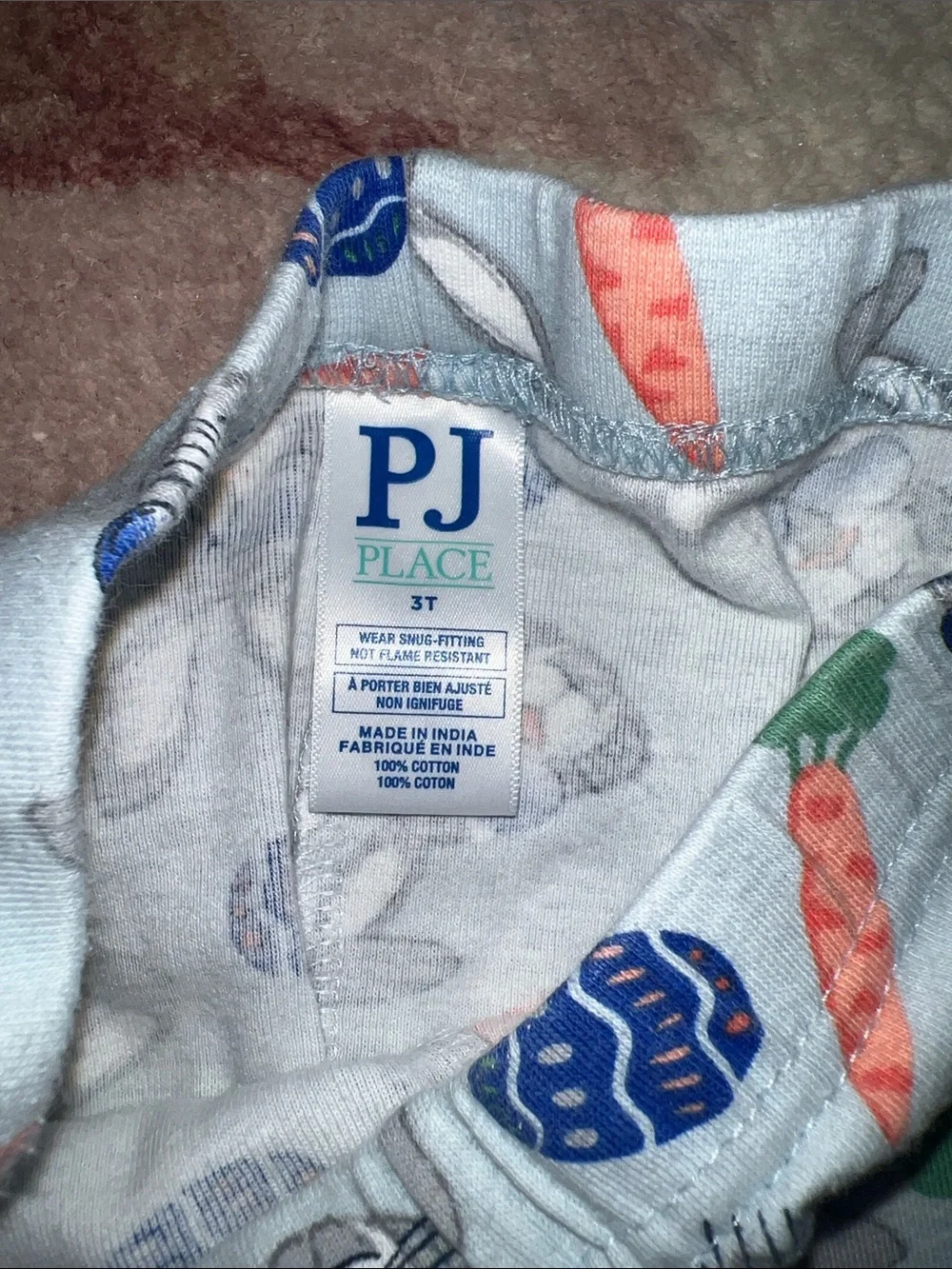 The Children’s Place Light Blue Bunny Pajama Set with Sunglasses Graphic